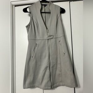 Naked Zebra Gray Zip Sleeveless Dress Size Small